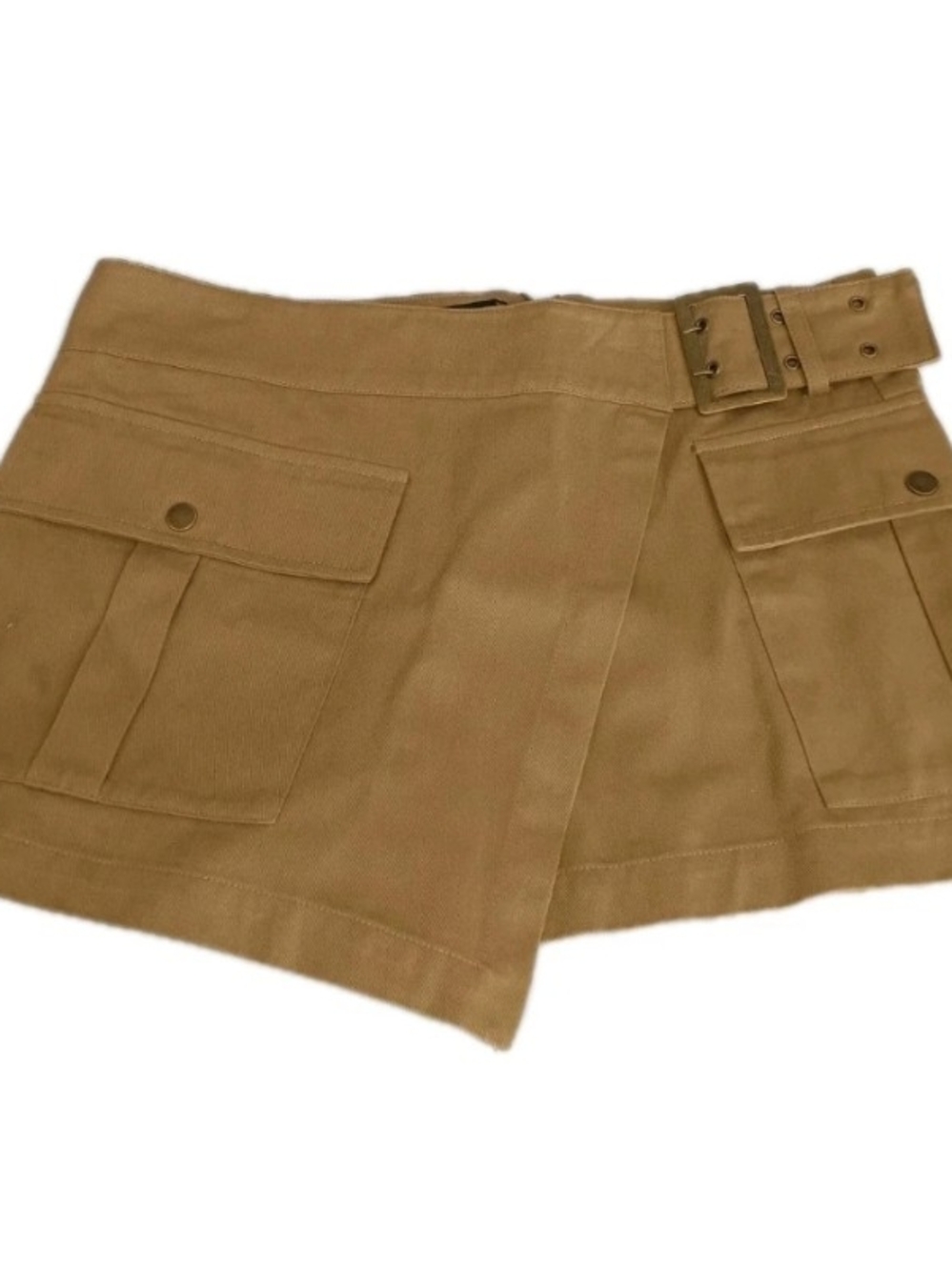 Zara Khaki Tan Brown Cargo Utility Skort - Picture 2 of 3